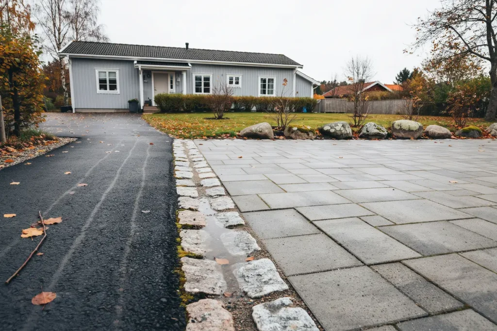 asfaltera uppfarten eller l gga marksten praktisk guide till r tt val f r villatomten
